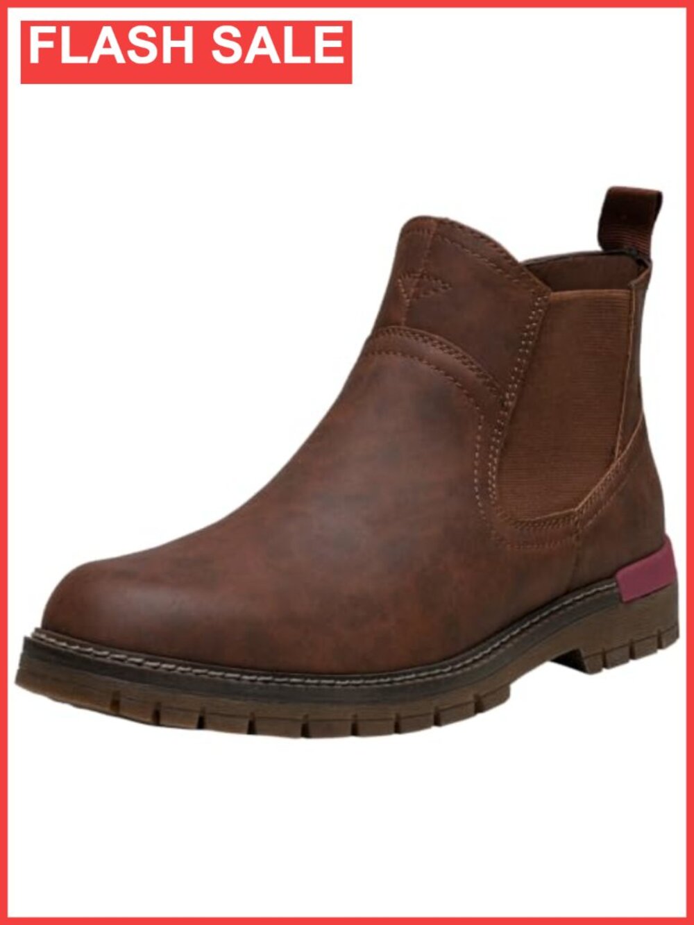 Men's Chelsea Boots Slip On Ankle Memory Foam PU Casual Shoes